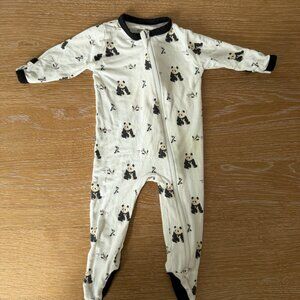 Kyte Baby Zen Panda Bamboo Footie Romper 0-3 months